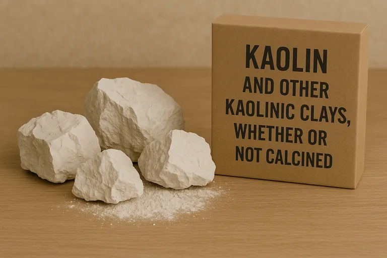 Kaolin and other kaolinic clays, whether or not calcined